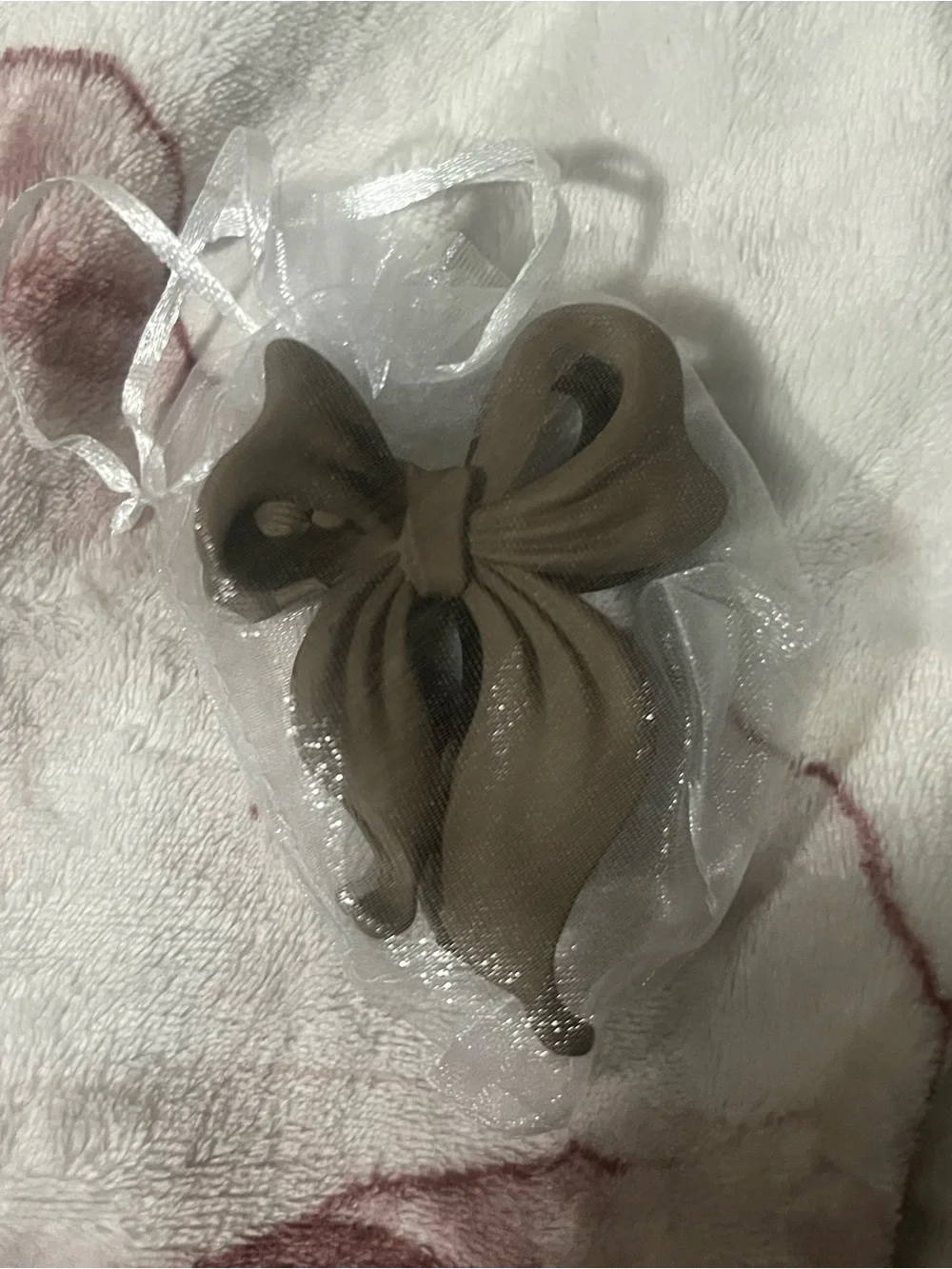 Gray/Brown Bow Hair Claw Clip - Fashion Women Accessories